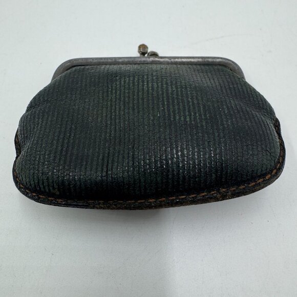 Vintage Leather Worn Coin Purse Tooth Pouch 1900's Era 3" x 2" - Picture 6 of 15